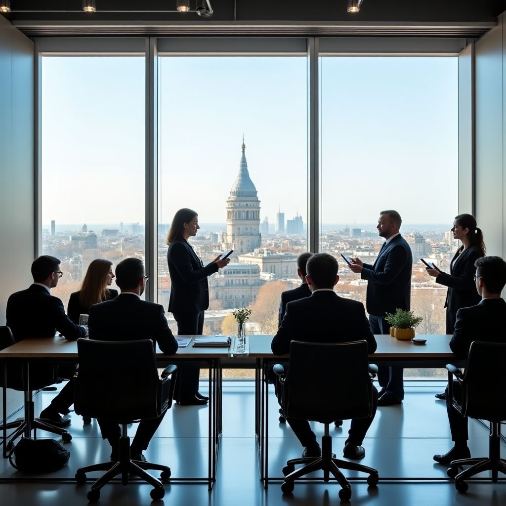 Equipo de ConsultEspaña en la oficina principal de Madrid
